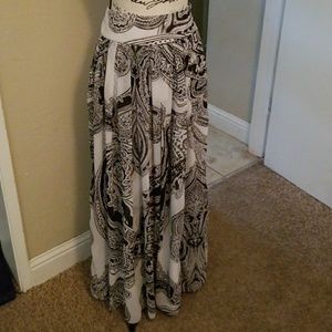 WHBM Maxi Skirt in layered paisley